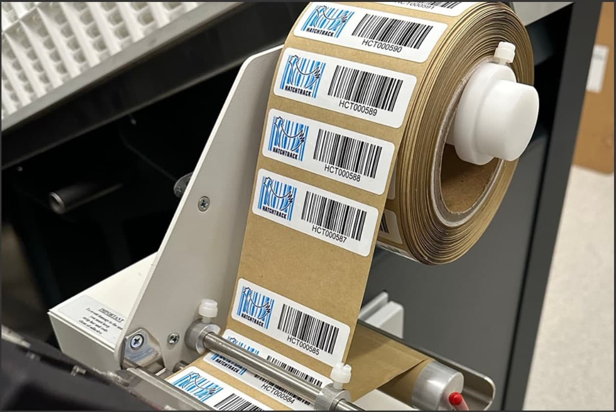 Готовые RFID этикетки на отделителе. Рабочий процесс